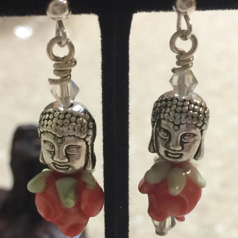 Buddha Rose Earrings